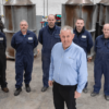 Managing Director, Andy Walker is pictured in front of the Walker Engineering team