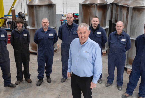 Managing Director, Andy Walker is pictured in front of the Walker Engineering team